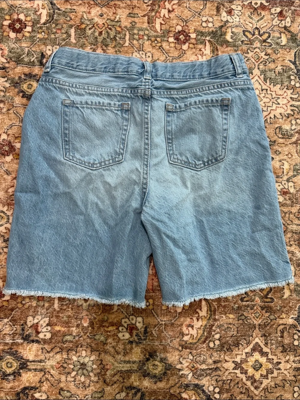 The Children's Place Light Wash Denim Frayed Hem Shorts